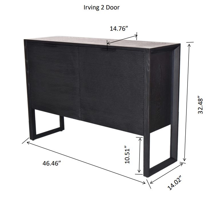 Irving 2 Door Sideboard - Black