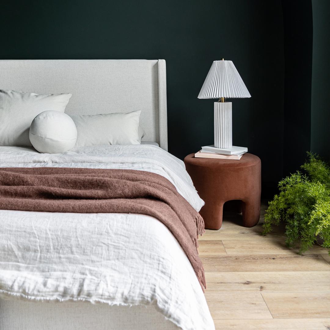 Ginger Ottoman - Velvet Chestnut