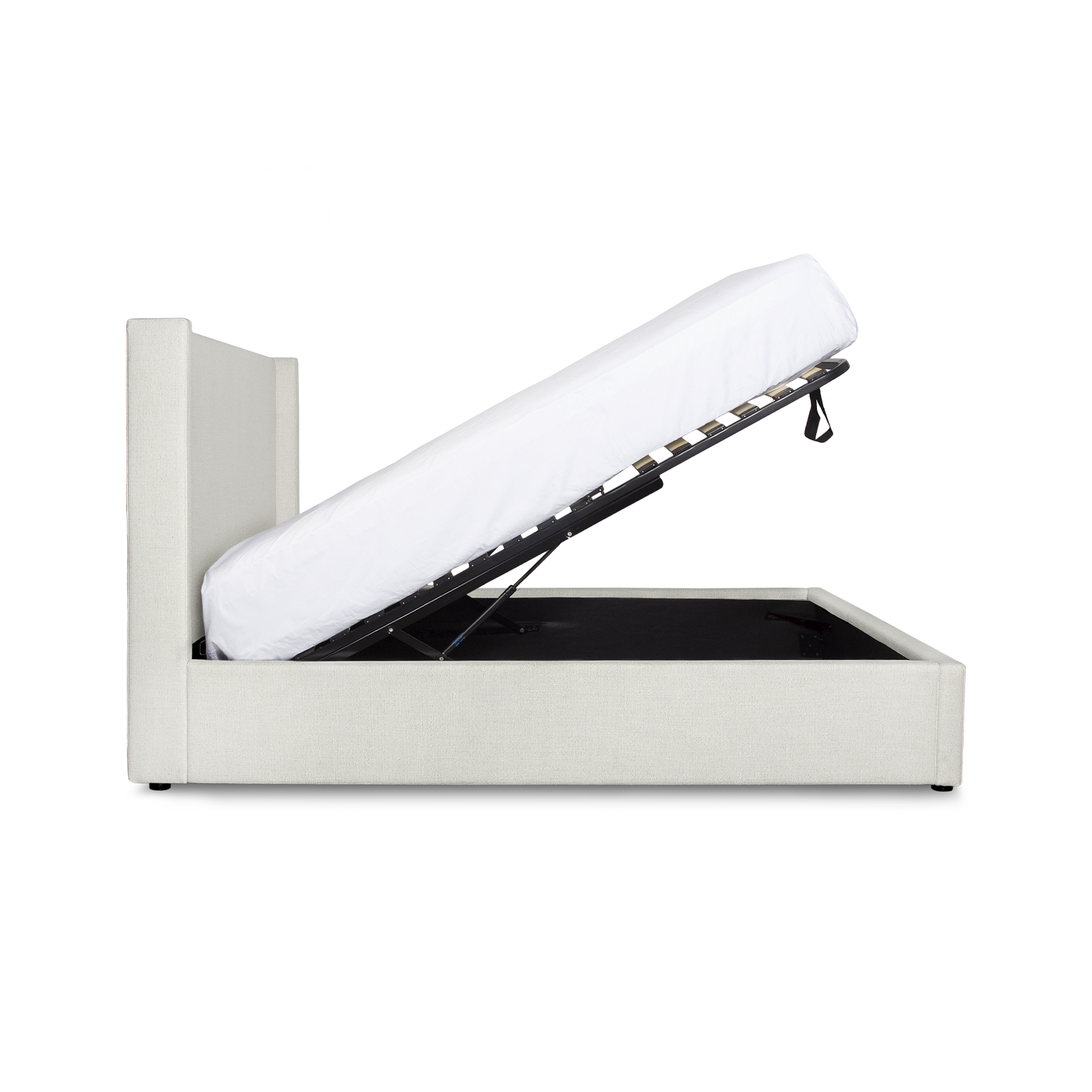 Josie Queen Storage Bed - Cream