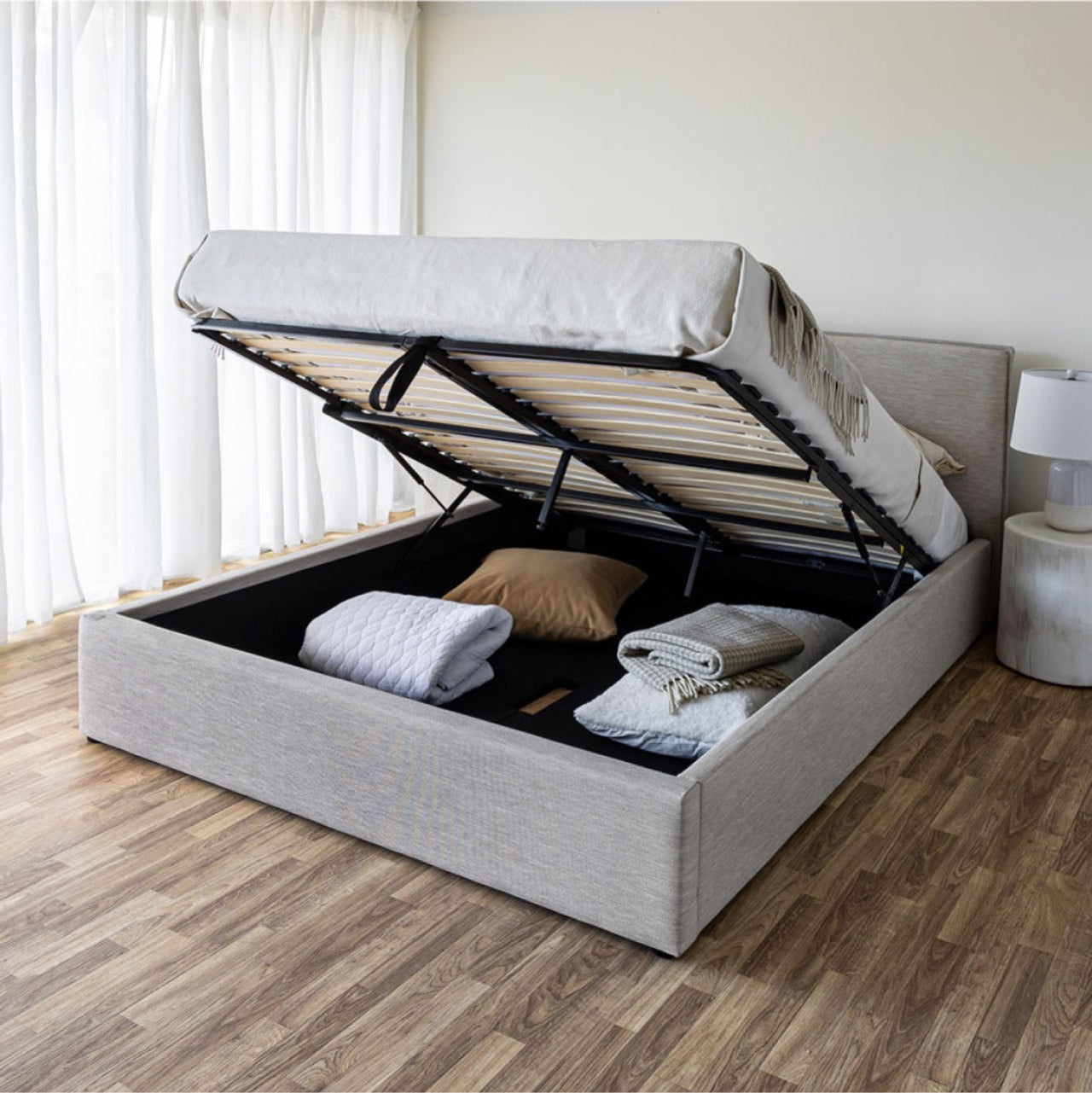 Julia Double Storage Bed Short - Sand
