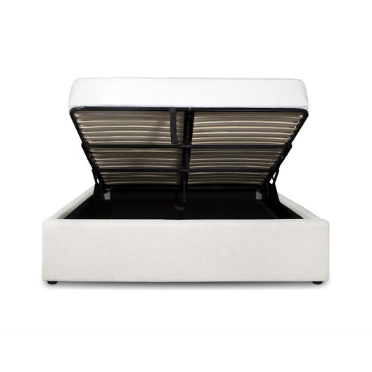 June Double Storage Bed - Cream