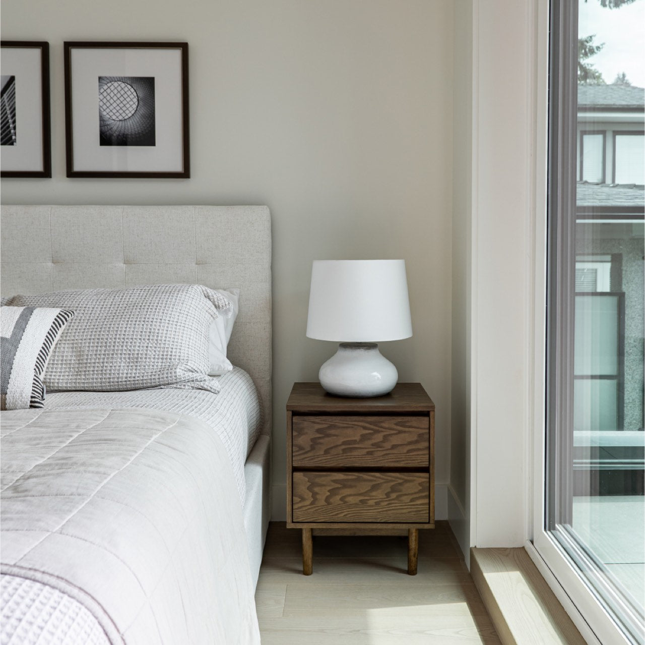 June Double Storage Bed - Cream