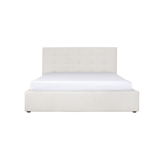 June King Bed - Cream