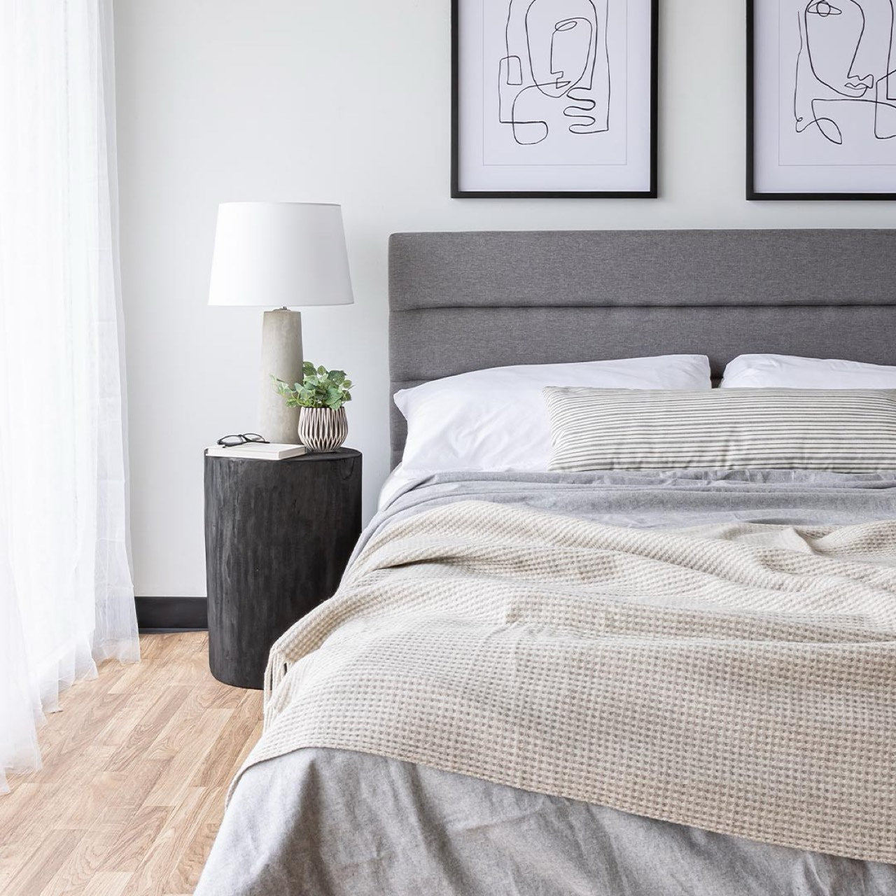 Justin Double Storage Bed - Greige