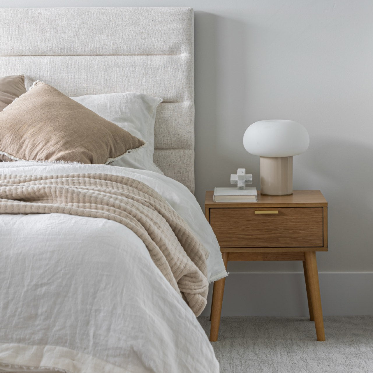 Justin Queen Storage Bed Tall - Cream