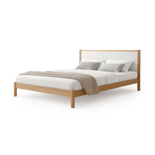 Laval Queen Bed - Fawn