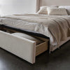 Lourdes King Storage Drawer Bed - Cream