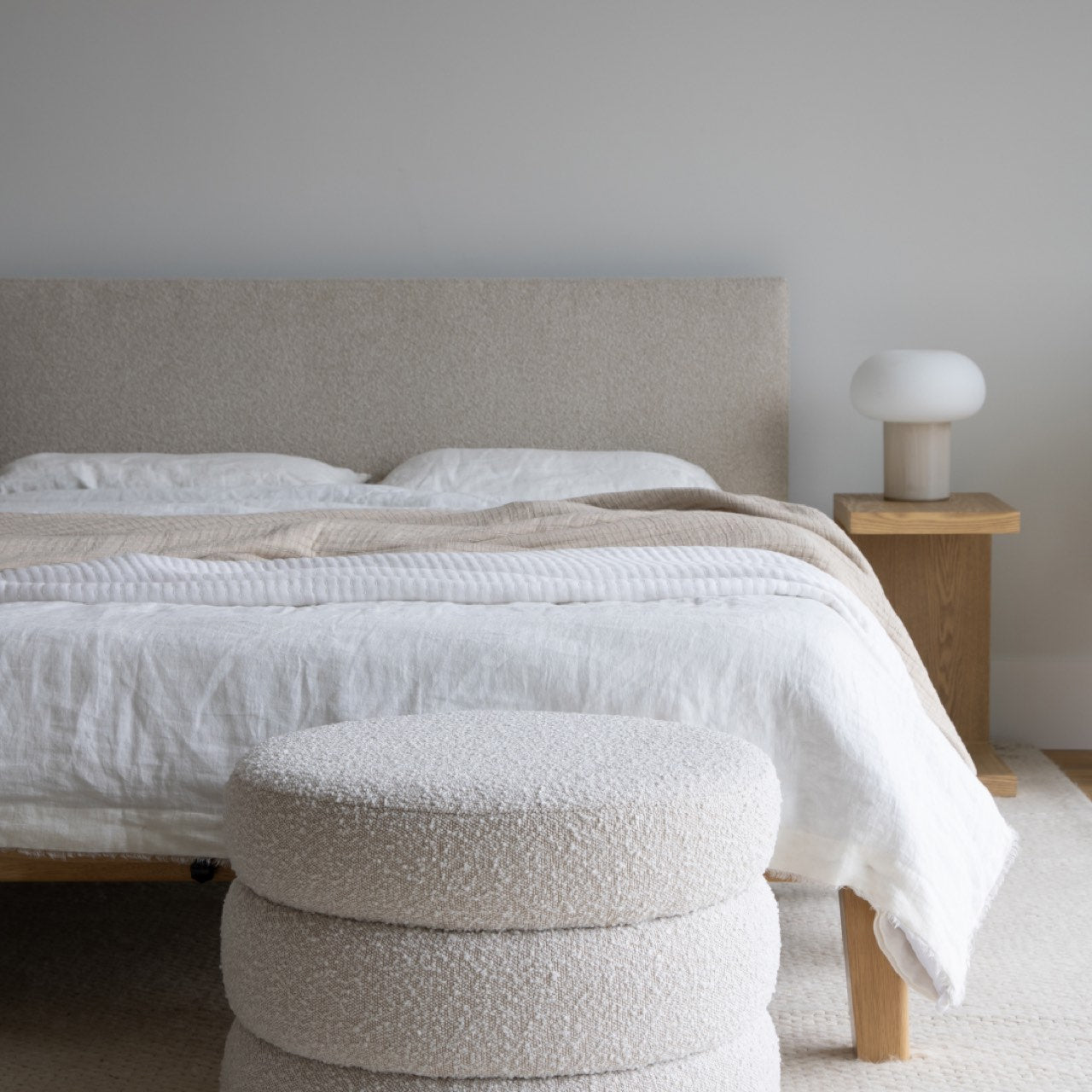 Luna Tool-Free Queen Bed - Buff