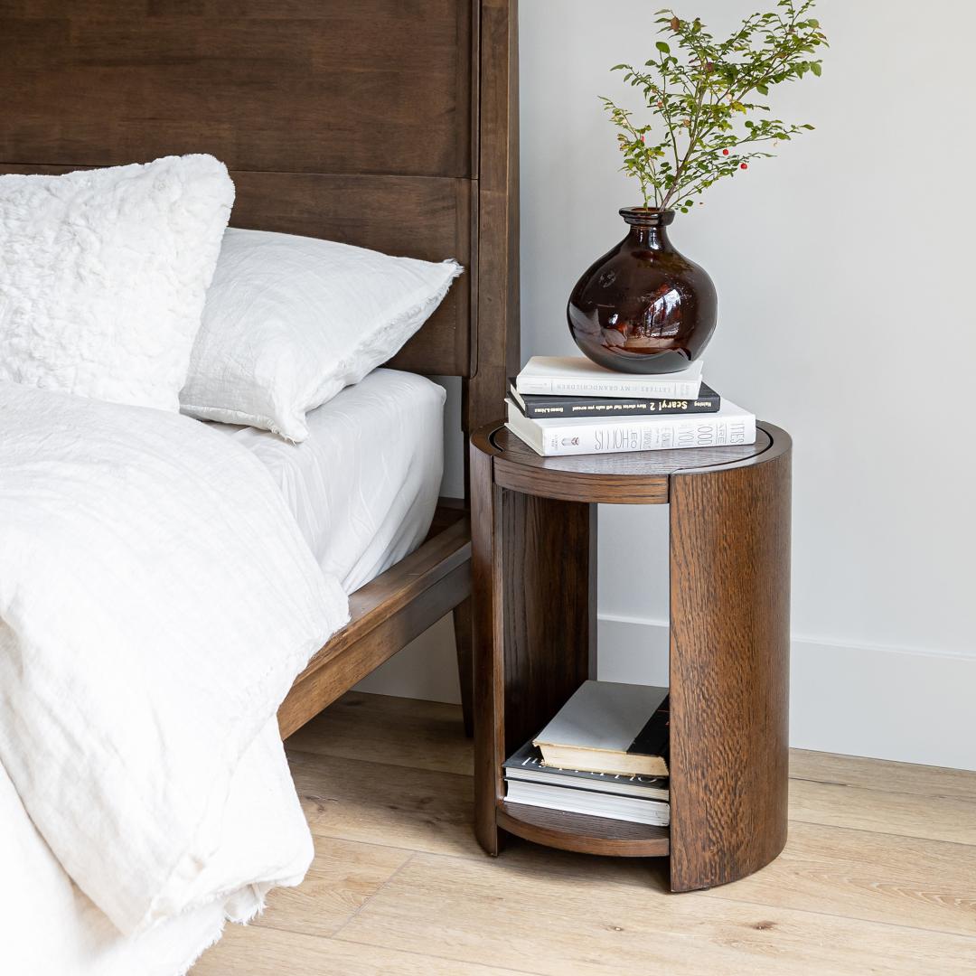 Luna Wood Tool-Free Double Bed - Coffee