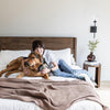 Luna Wood Tool-Free Double Bed - Coffee