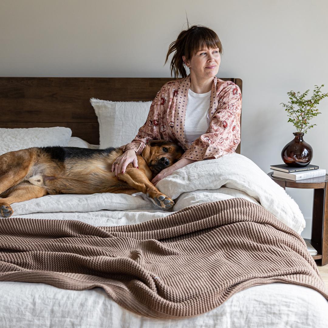 Luna Wood Tool-Free Double Bed - Coffee