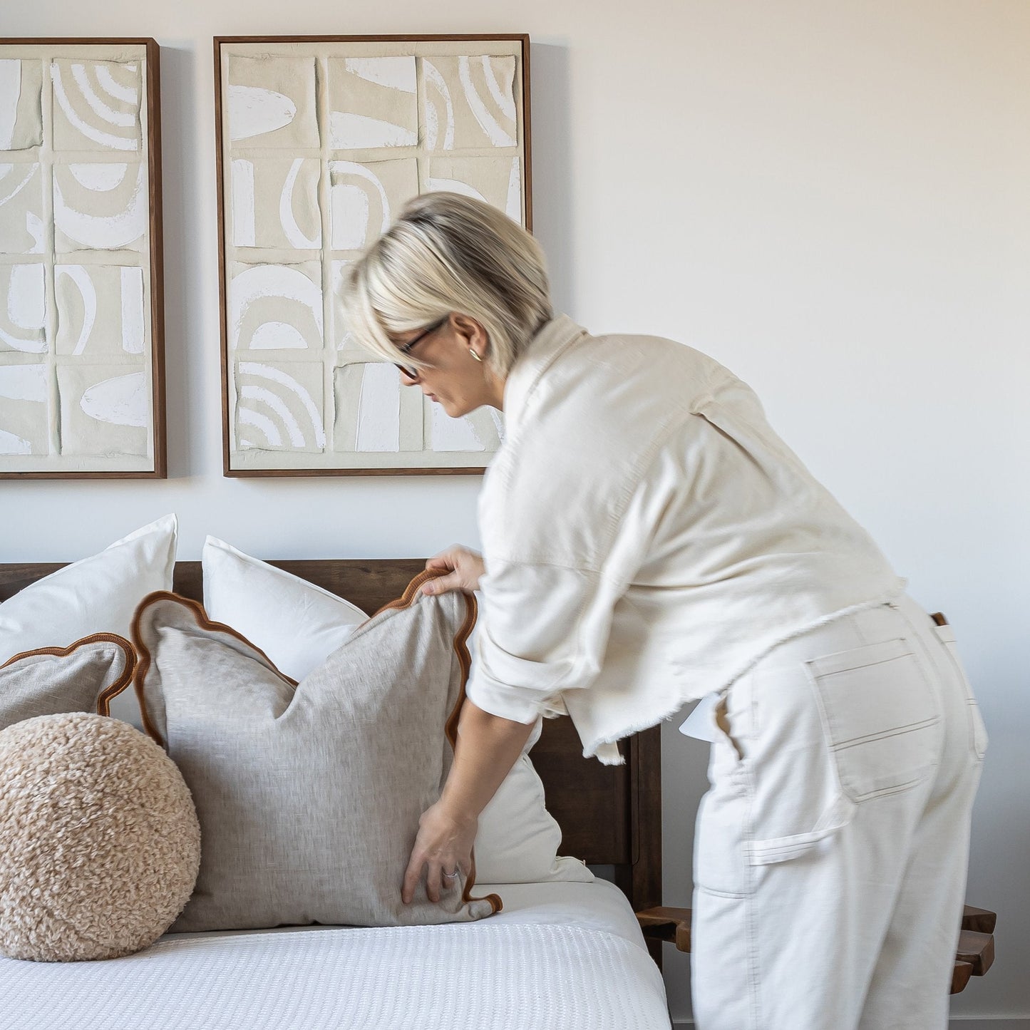 Luna Wood Tool-Free Queen Bed - Coffee