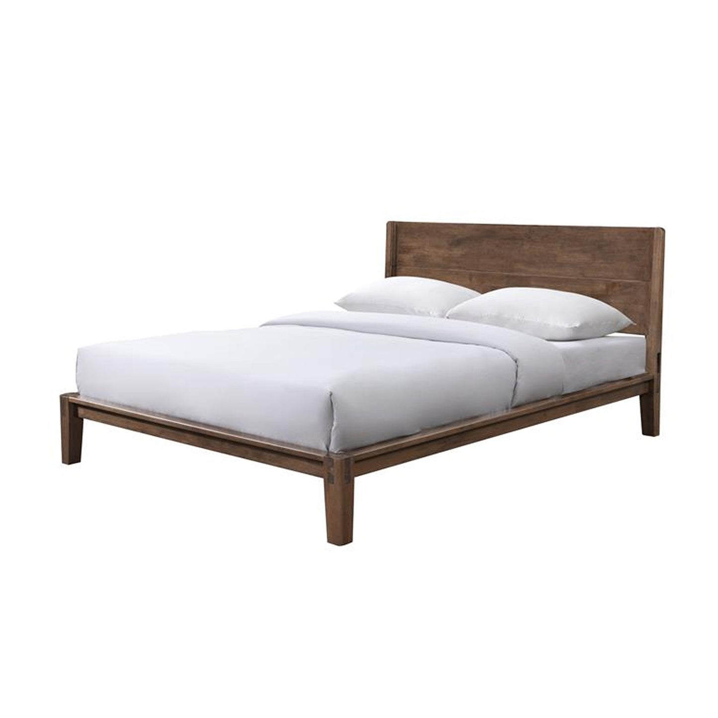 Luna Wood Tool-Free Double Bed - Coffee