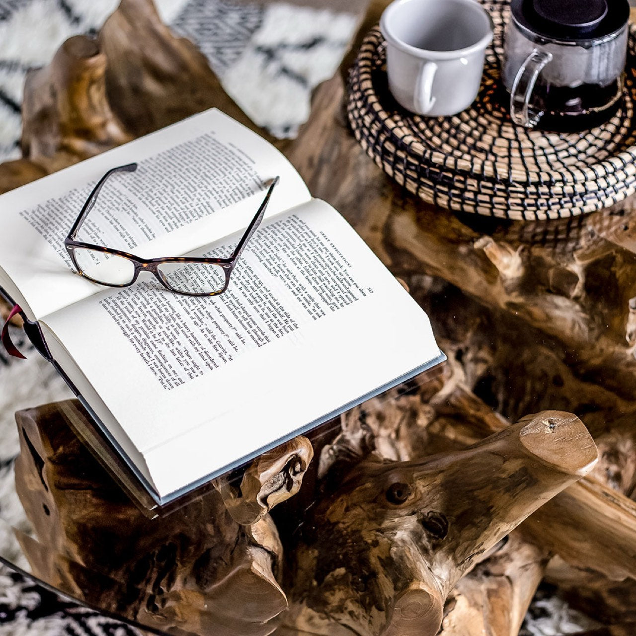 Natura Round Root Coffee Table - L