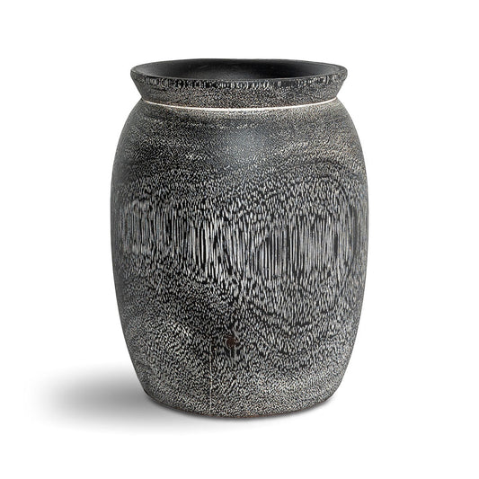 Natura Torino Vase Short - Black Teak