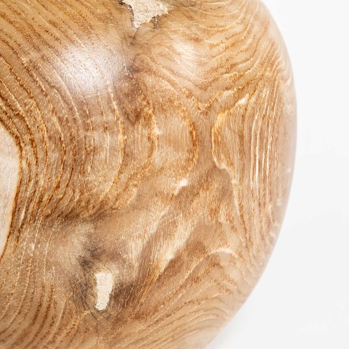 Natura Basi Vase Short - White Wash Teak