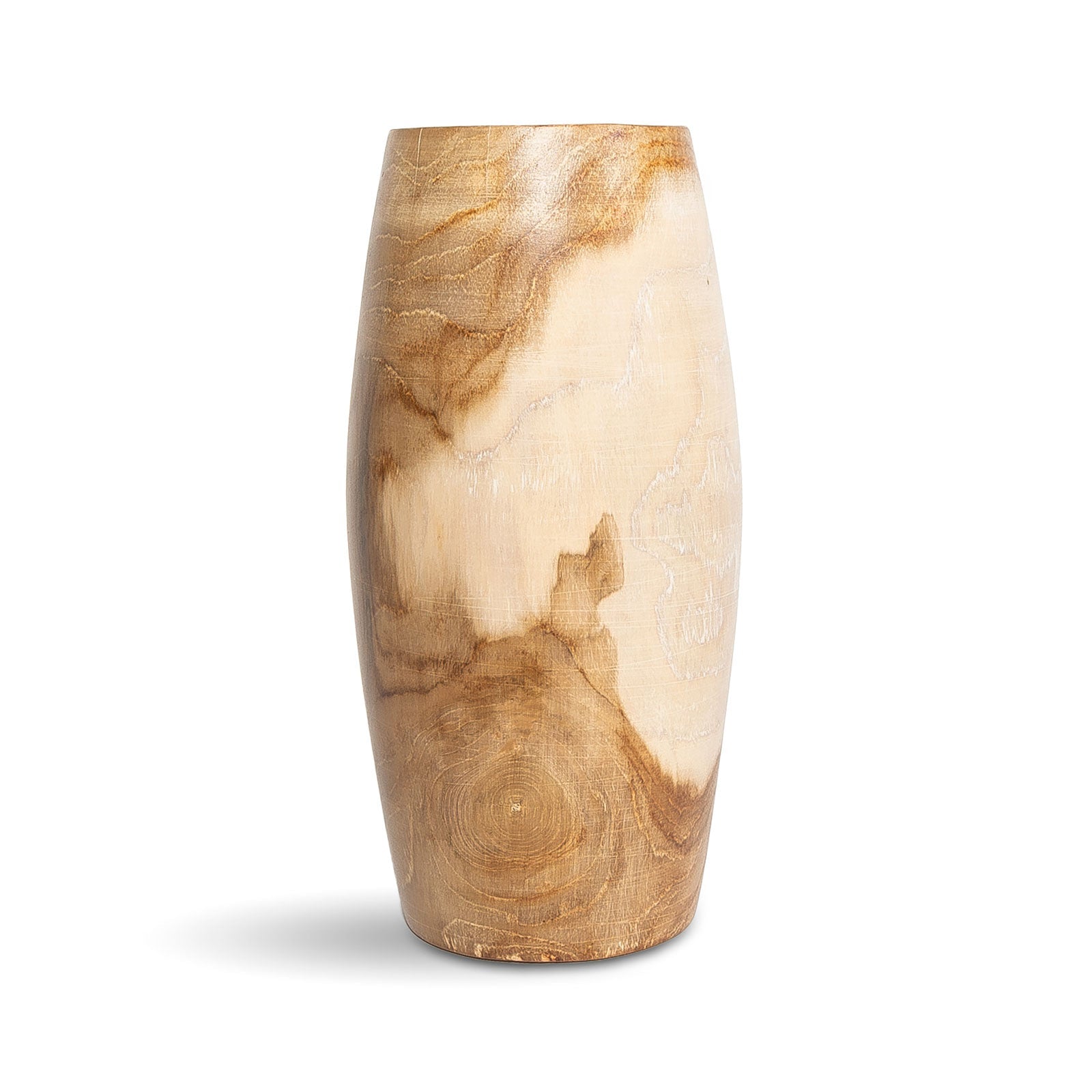 Natura Bari Vase Tall - White Wash Teak