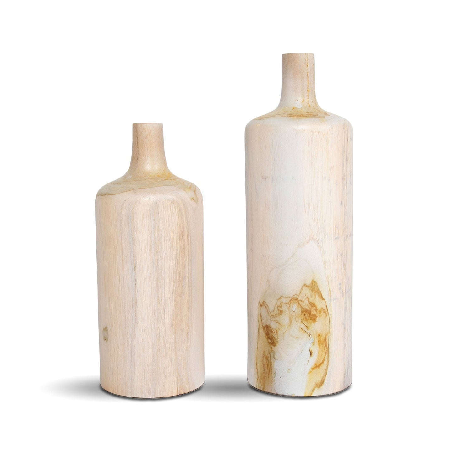 Natura Prado Vase Set of 2 - White Wash Teak