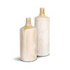 Natura Prado Vase Set of 2 - White Wash Teak