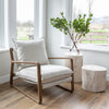 Nova Wide 16 Inch Stump - Round - White