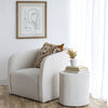 Nova Wide 18" Stump - Round - White
