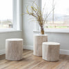 Nova Wide 18 Inch Stump - Round - White