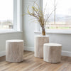 Nova Wide 21 Inch Stump - Round - White