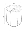 Nova Wide 16 Inch Stump - Round - White