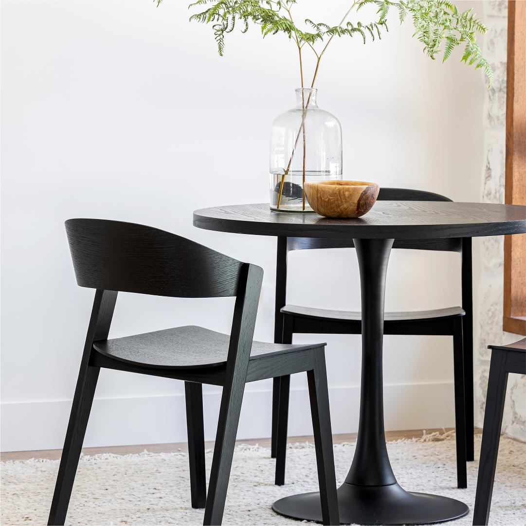 Surface Pedestal Dining Table - Black