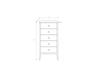 Hara 5 Drawer Tall Dresser - Frozen Walnut