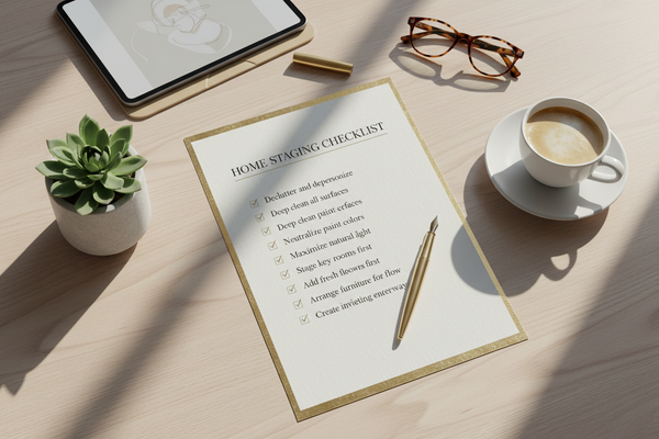 show this checklist on a desk